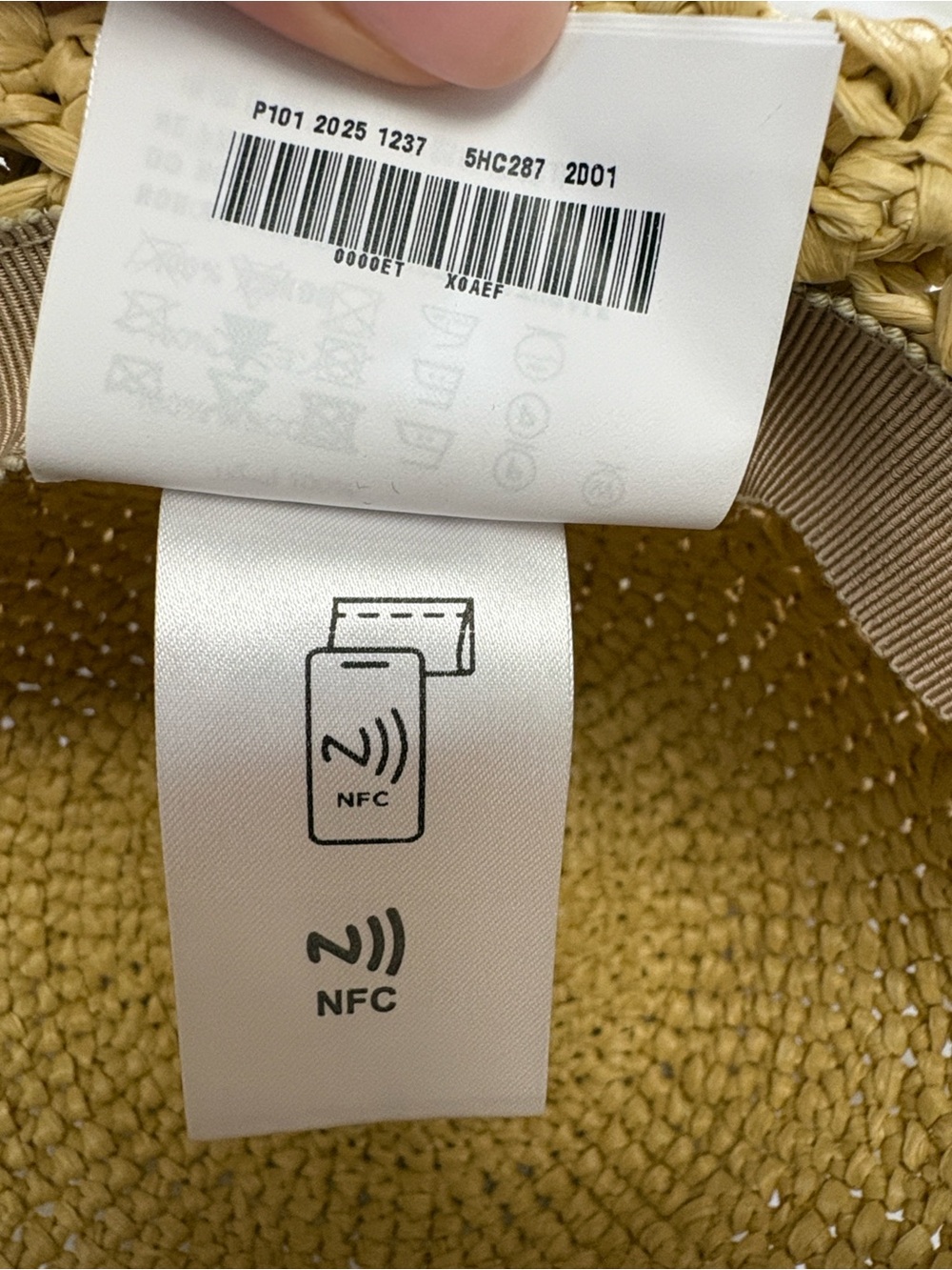 MIU MIU Woven Fabric Hat in Beige - Picture 9 of 12